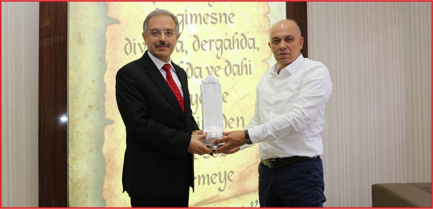 KMÜ REKTÖRÜ GÖKMEN’DEN BAŞKAN ÇALIŞKAN’A VEDA ZİYARETİ