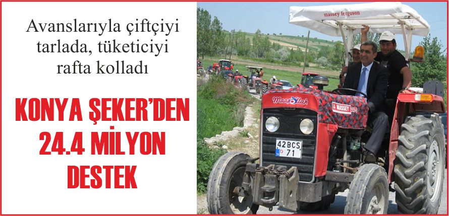 KONYA ŞEKER’DEN 24.4 MİLYON DESTEK