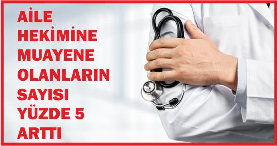 AİLE HEKİMİNE MUAYENE OLANLARIN SAYISI YÜZDE 5 ARTTI