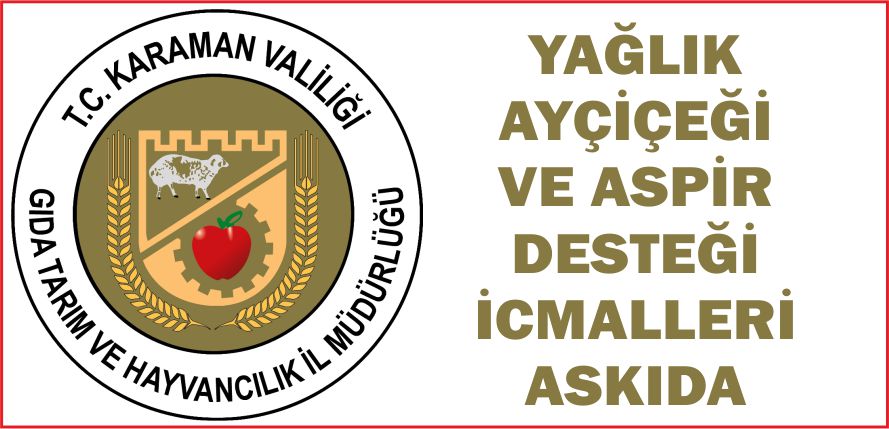 YAĞLIK AYÇİÇEĞİ VE ASPİR DESTEĞİ İCMALLERİ ASKIDA