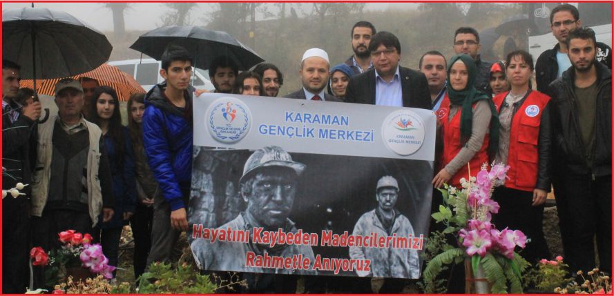 MADENCİLER MEZARLARI BAŞINDA ANILDI