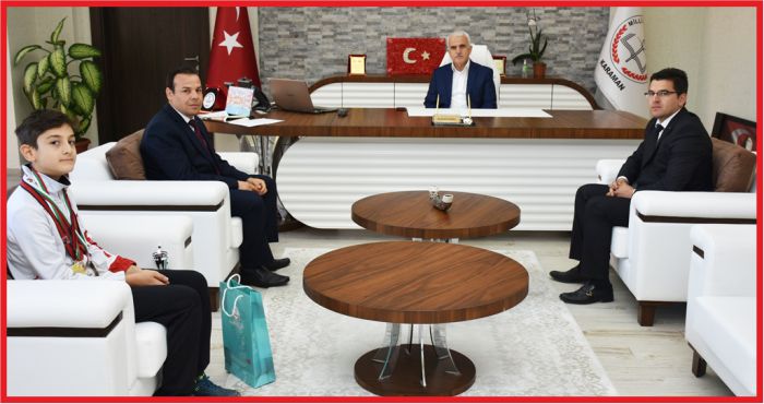 BALKAN ŞAMPİYONU MELİH KAĞAN YAVUZ’DAN KUNTOĞLU'NA ZİYARET