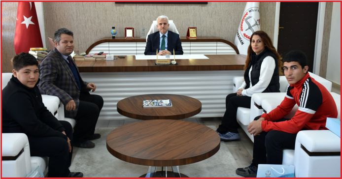 BAŞARILI SPORCULARDAN KUNTOĞLU’NA ZİYARET