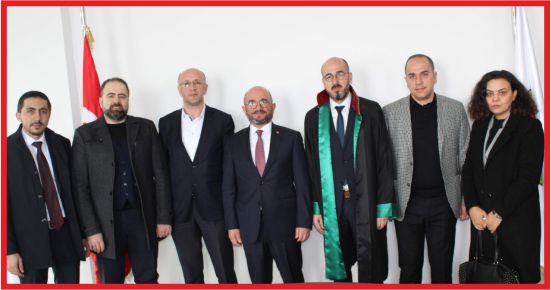 BAŞKAN ADAYI ŞAHİN,  ADLİYE BİNASINI ZİYARET ETTİ