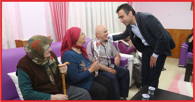 BAŞKAN KALAYCI  HUZUREVİ SAKİNLERİNİ UNUTMADI