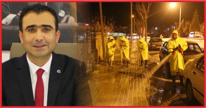 BELEDİYE’DE DEZENFEKTEN’DE ‘SINIFI GEÇTİ’