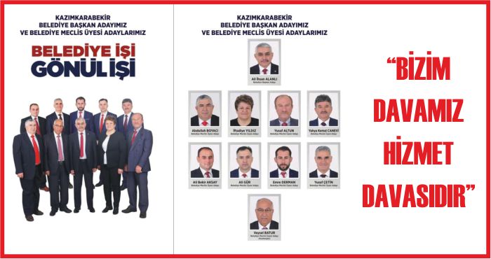 “BİZİM DAVAMIZ  HİZMET DAVASIDIR”