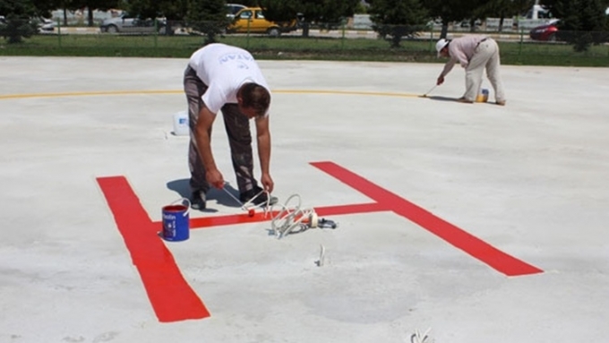 EREĞLİ\&#039;YE AMBULANS HELİKOPTER PİSTİ YAPILDI