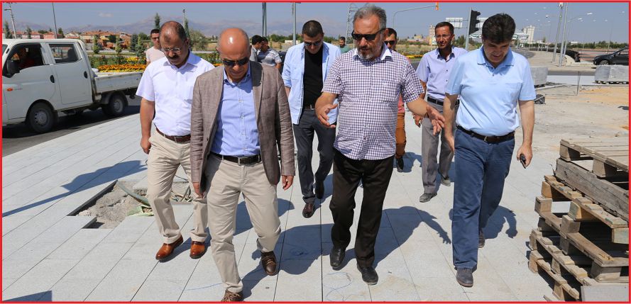 BAŞKAN ÇALIŞKAN KAVŞAK DÜZENLEME ÇALIŞMALARINI İNCELEDİ