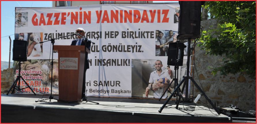 SARIVELİLER’DE İSRAİL’İN GAZZE SALDIRILARI PROTESTO EDİLDİ
