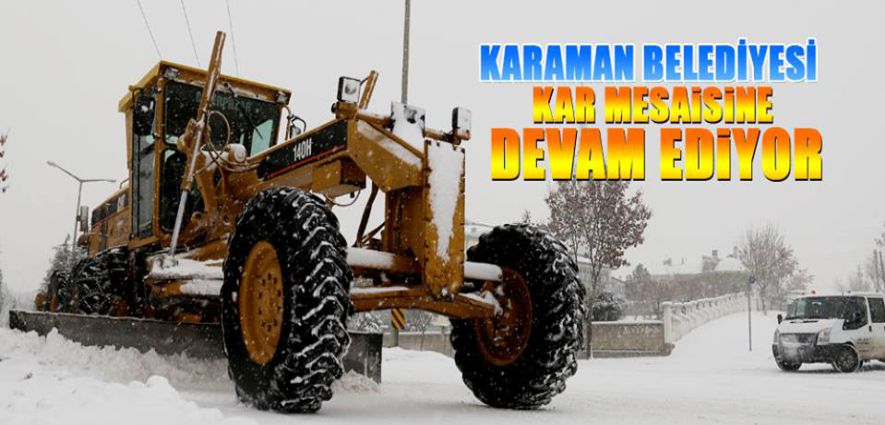 BELEDİYENİN KAR MESAİSİ DEVAM EDİYOR