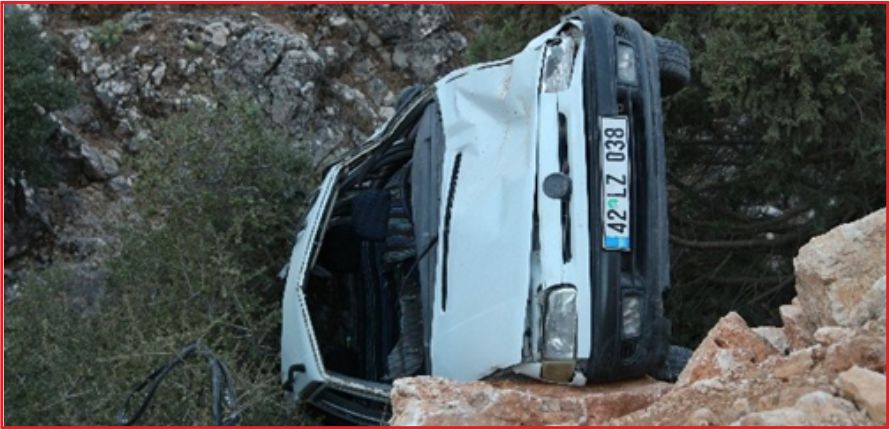 MUT\'TA TRAFİK KAZASI: 2 ÖLÜ, 6 YARALI