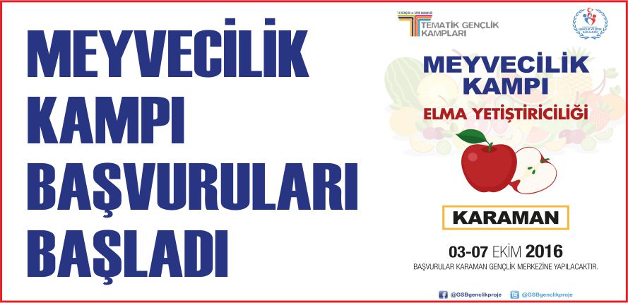 MEYVECİLİK KAMPI BAŞVURULARI BAŞLADI