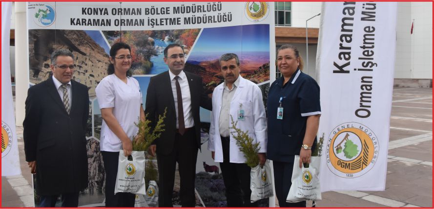 SAĞLIK ÇALIŞANLARINA VE HALKA ÇAM FİDANI DAĞITILDI