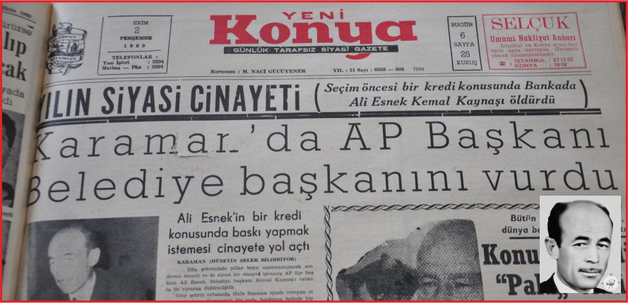 KARAMAN’DA YILIN SİYASİ CİNAYETİ