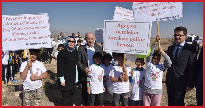 FİDANLAR TOPRAKLA BULUŞTURULDU