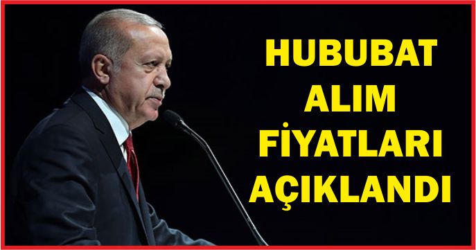 HUBUBAT ALIM FİYATLARI AÇIKLANDI