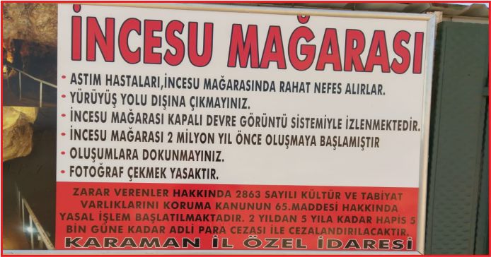 "İNCESU MAĞARASI IŞIL IŞIL”