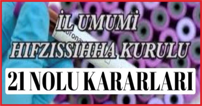 KARAMAN İL UMUMİ HIFZISSIHHA KARARLARI