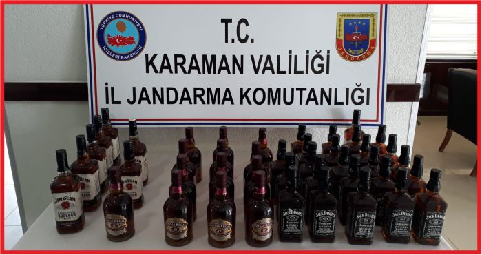 KARAMAN'DA KAÇAK İÇKİ OPERASYONU