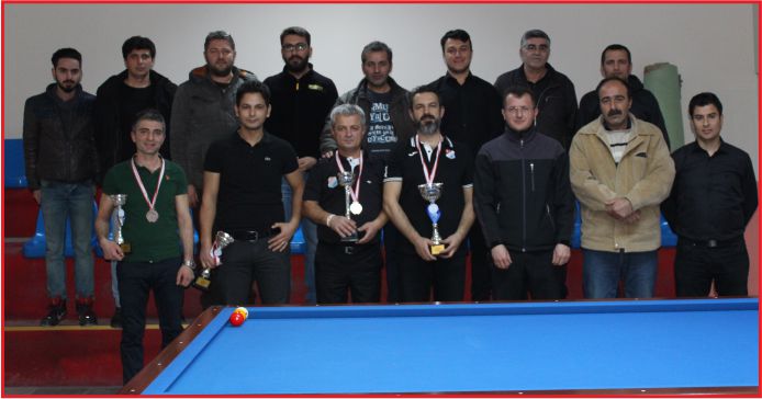 KARAMAN'DA ÜÇ BANT BİLARDO HEYECANI SONA ERDİ