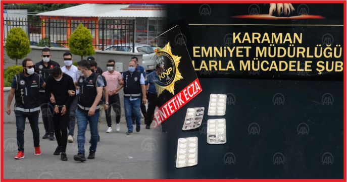 KARAMAN'DA YAKALANAN 3 UYUŞTURUCU ZANLISINDAN 2'Sİ TUTUKLANDI