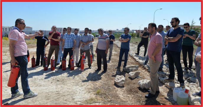 KMÜ PERSONELİ YANGIN TATBİKATINA KATILDI