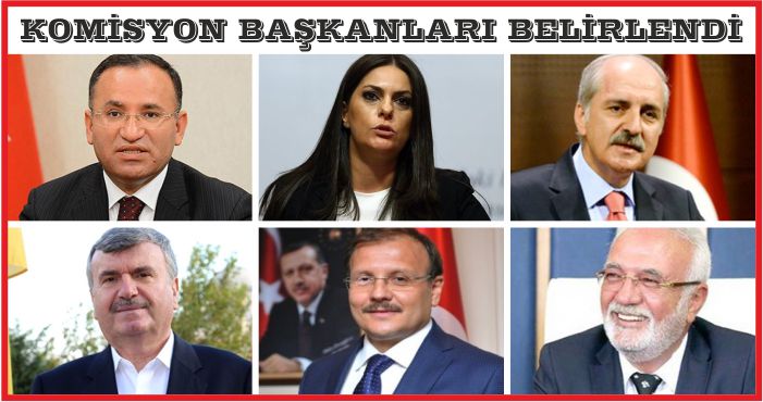 KOMİSYON BAŞKANLARI BELİRLENDİ