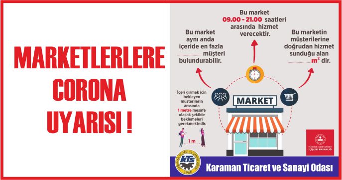 MARKETLERLERE CORONA UYARISI !