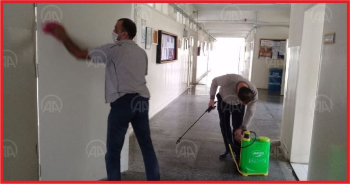 OKULLARDA DEZENFEKSİYON ÇALIŞMASI YAPILDI