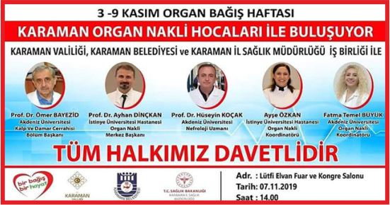 ORGAN NAKİL HOCALARI KARAMAN’DA