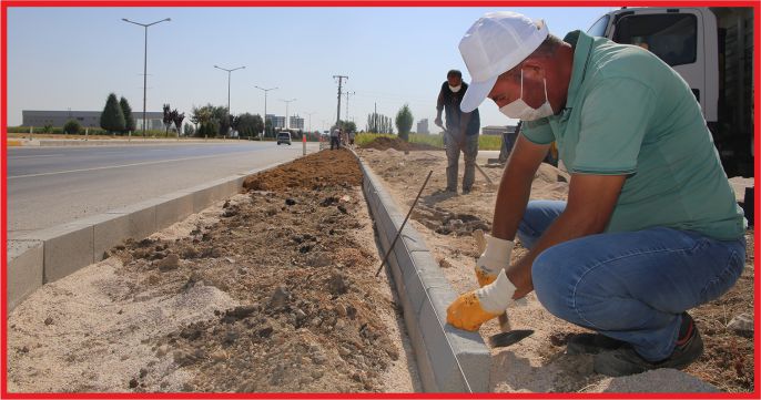 OTO GALERİCİLER SİTESİNDE PEYZAJ ÇALIŞMASI