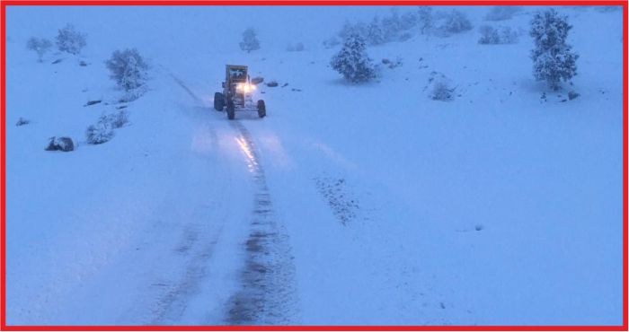 ÖZEL İDARE 7/24 KARLA MÜCADELE YAPIYOR