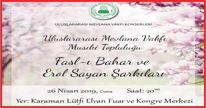 ULUSLARARASI MEVLANA VAKFI’NDAN FASIL KONSERİ