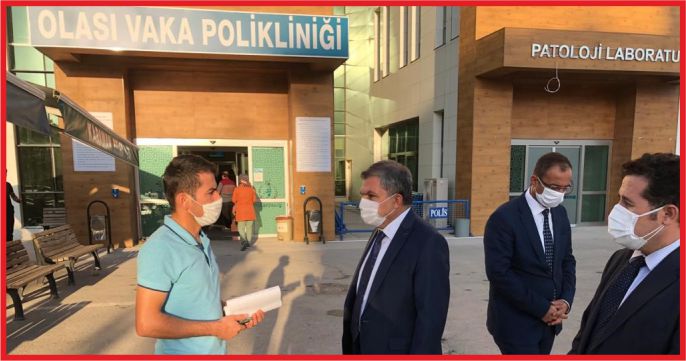 VALİ IŞIK COVİD-19 OLASI VAKA POLİKLİNİĞİNİ İNCELEDİ