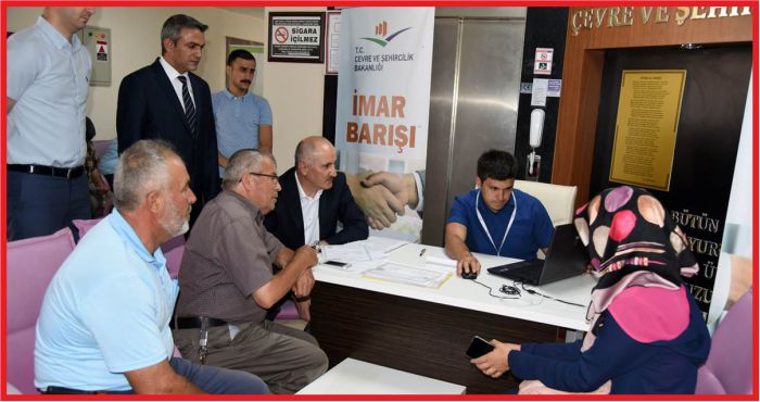 VALİ MERAL İMAR BARIŞI UYGULAMASINI YERİNDE TAKİP ETTİ