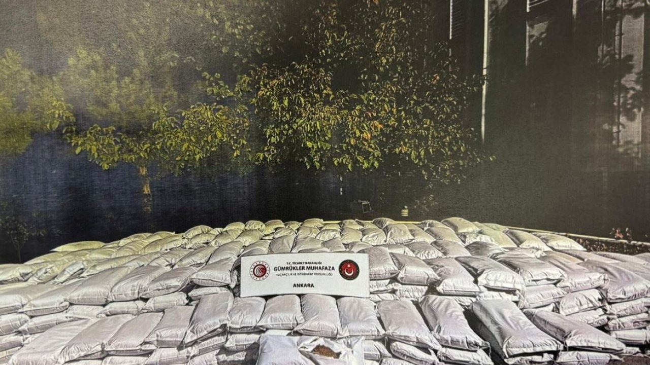 Ankara'da 12 ton 900 kilogram kaçak tütün ve 15 milyon 640 bin makaron ele geçirildi