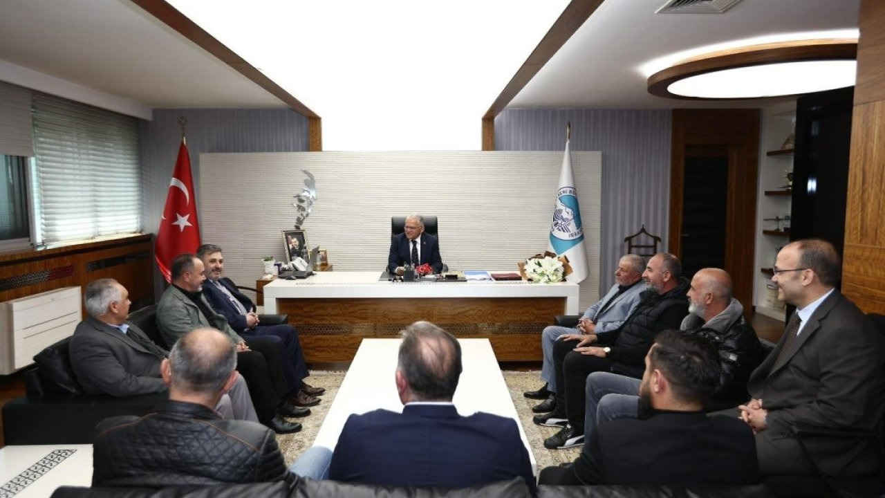 Başkan Büyükkılıç, Hal İşletmeleri Başkanı Taşpınar ve yönetim kurulu üyelerini ağırladı