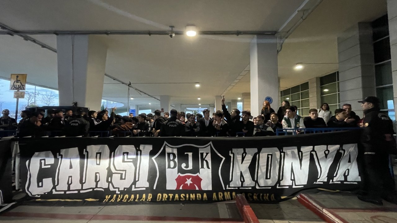 Beşiktaş kafilesi, Konya'ya geldi