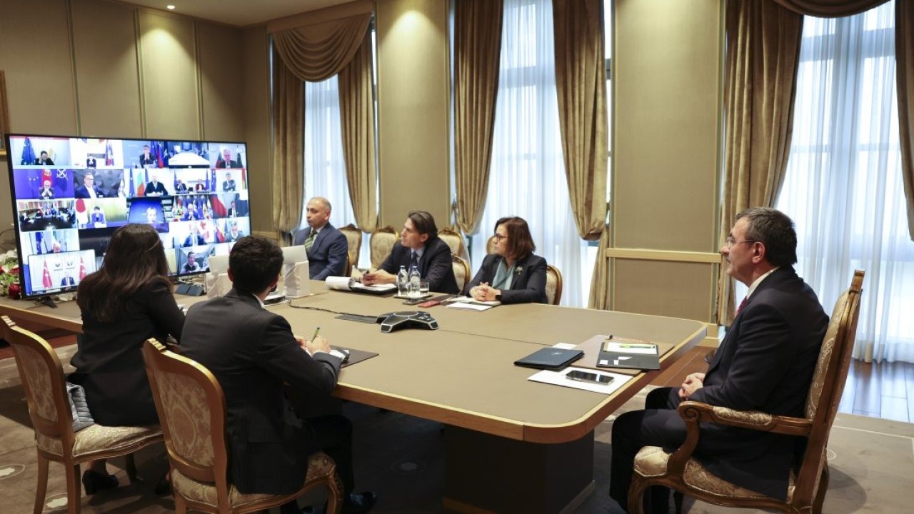 Cumhurbaşkanı Yardımcısı Yılmaz, Ukrayna konusundaki "Gönüllüler Koalisyonu"nun Liderler Zirvesi'ne katıldı: