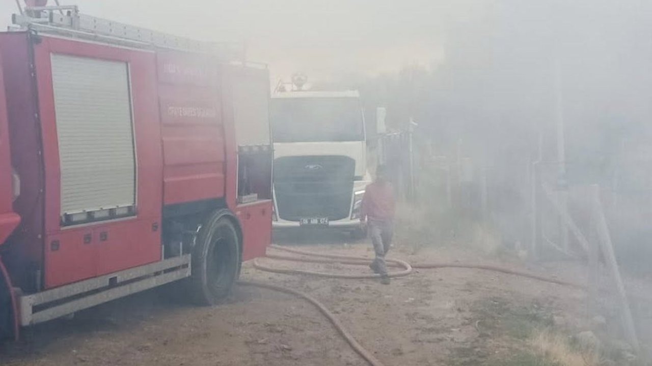Güdül’de hobi bahçesinde yangın