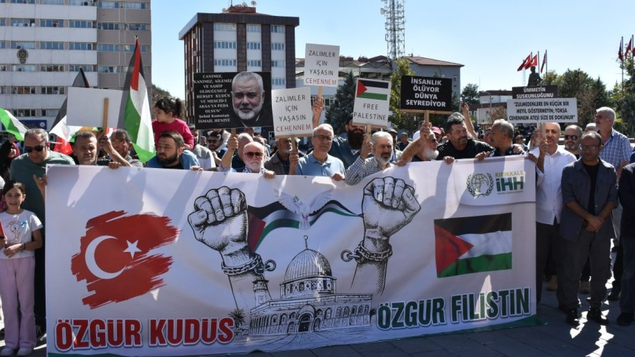Kırıkkale&#039;de İsrail&#039;in Gazze&#039;ye saldırıları protesto edildi