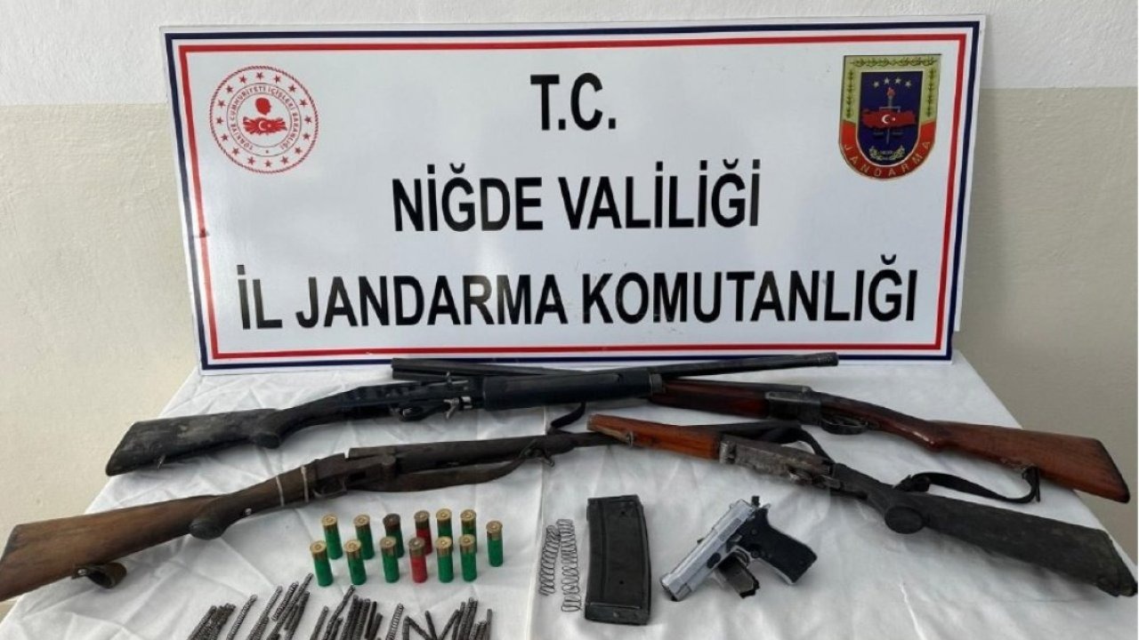 Niğde'de ruhsatsız silah operasyonunda 2 şüpheli yakalandı