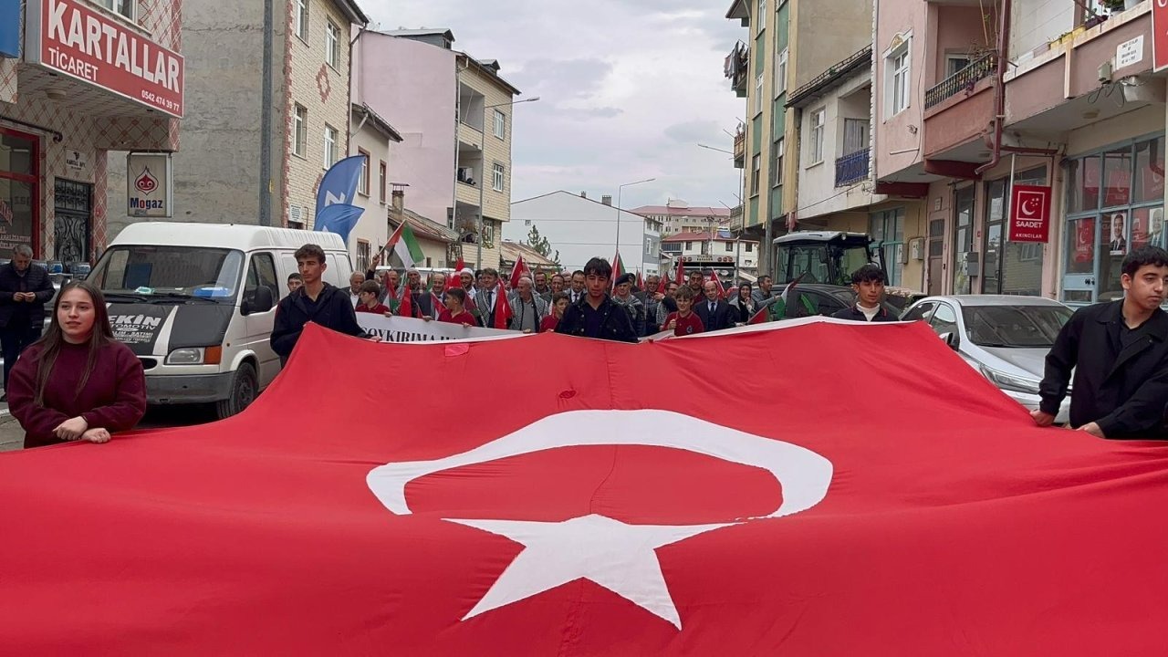 Sivas'ta Filistin'e destek yürüyüşü düzenlendi