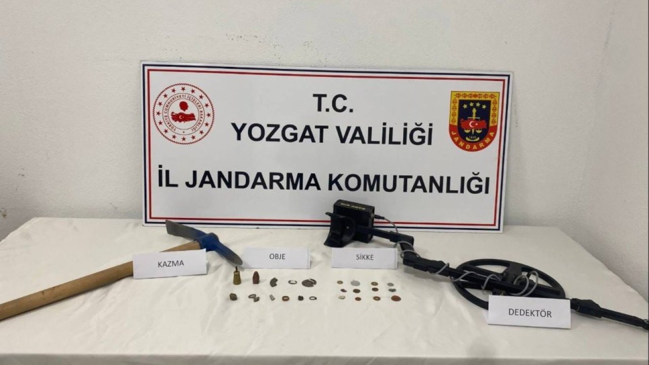 Yozgat&#039;ta izinsiz kazı yapan zanlı suçüstü yakalandı