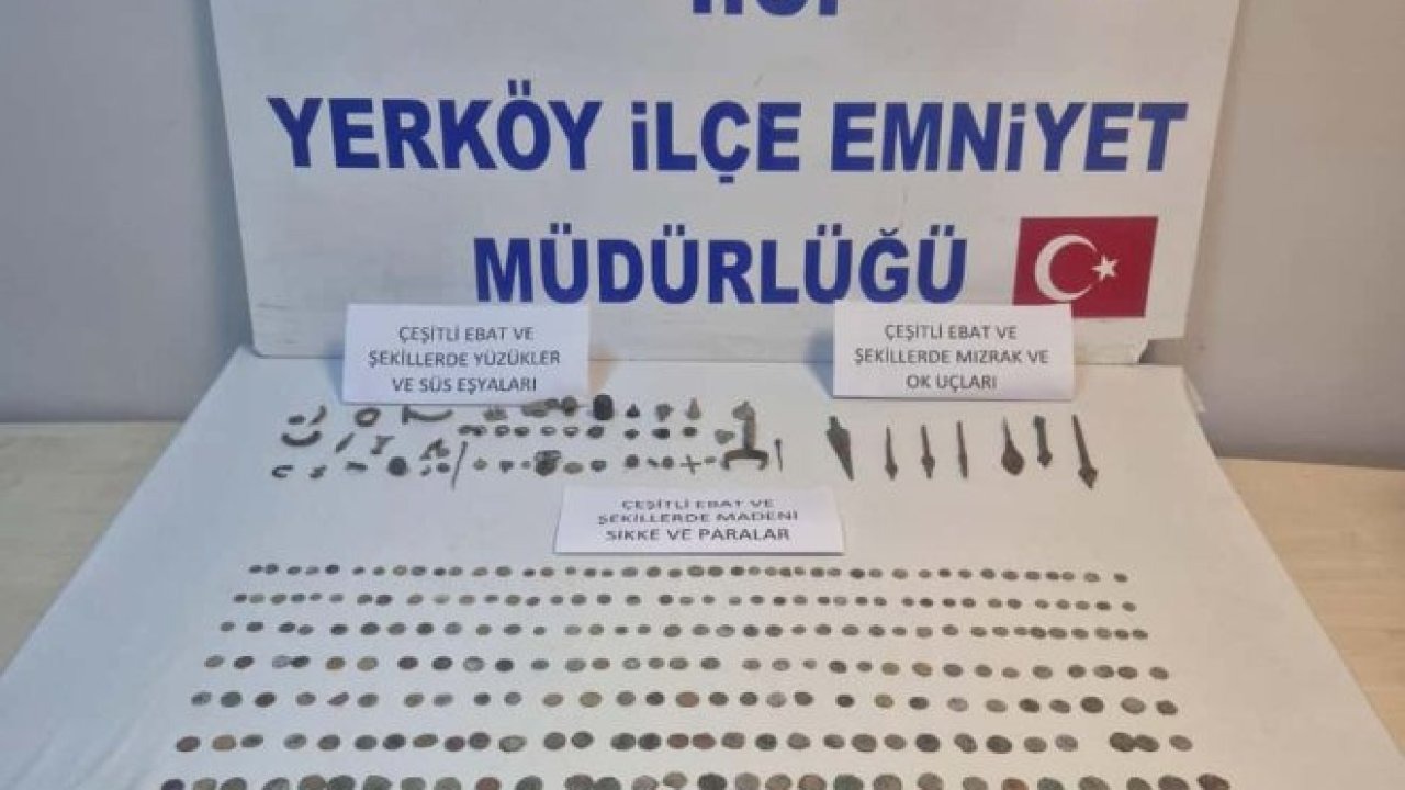 Yozgat'ta tarihi eser niteliğinde 328 sikke ve 56 obje ele geçirildi