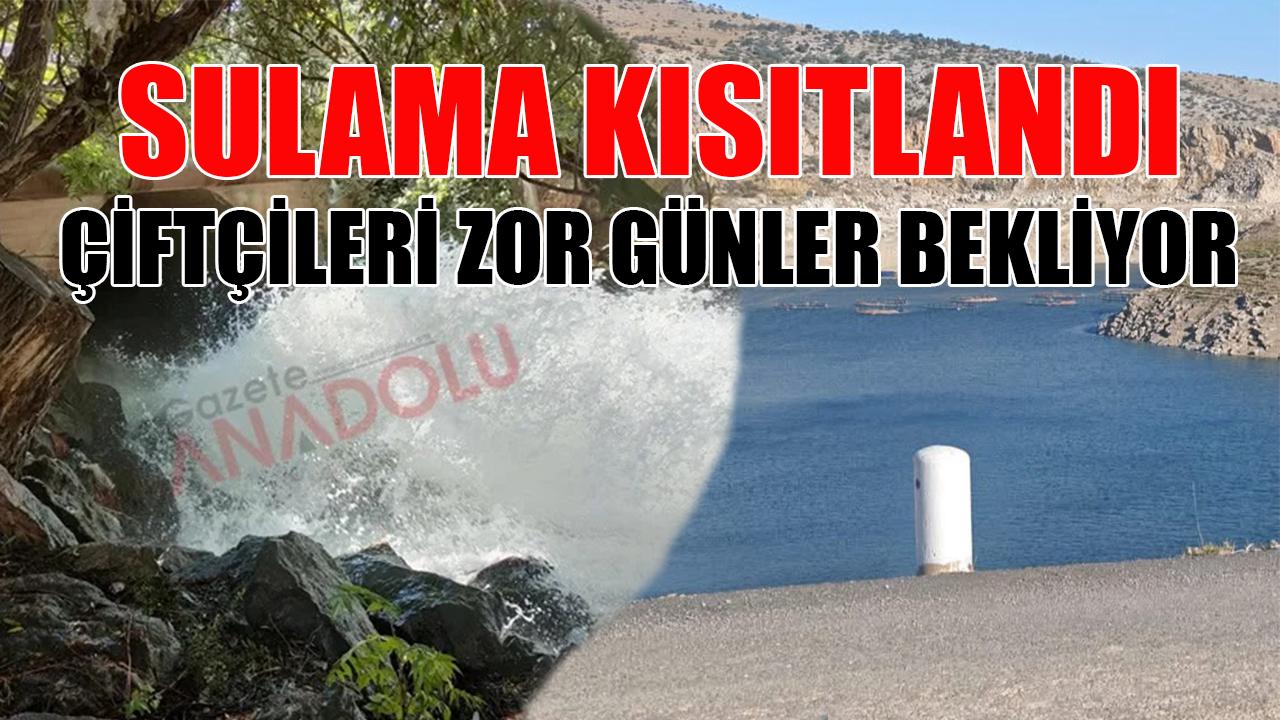 Çiftçileri zor günler bekliyor- Sulama kısıtlandı
