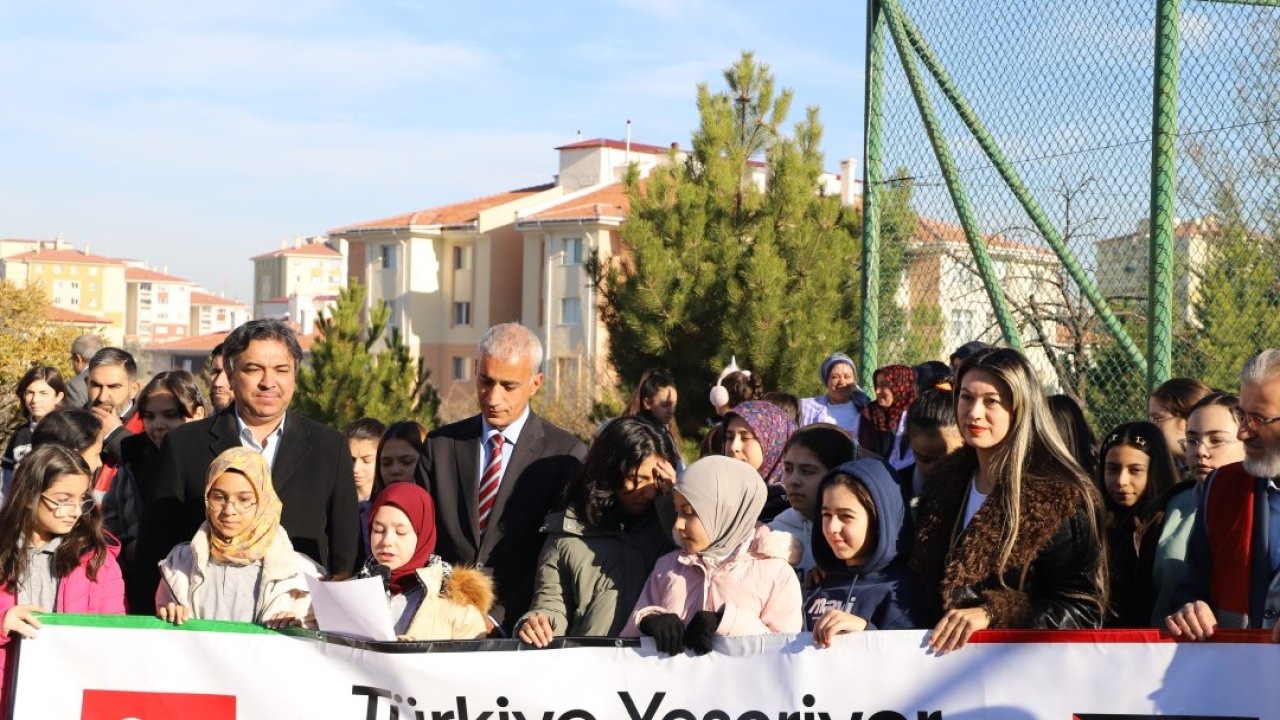 Gölbaşı&#039;nda &quot;Türkiye Yeşeriyor, Gazze Güçleniyor Projesi&quot; kapsamında fidan dikildi