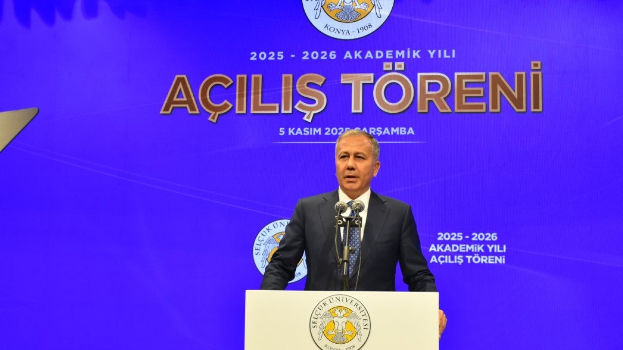 İçişleri Bakanı Yerlikaya Selçuk Üniversitesi Akademik Yılı Açılışı Töreni&#039;nde konuştu: