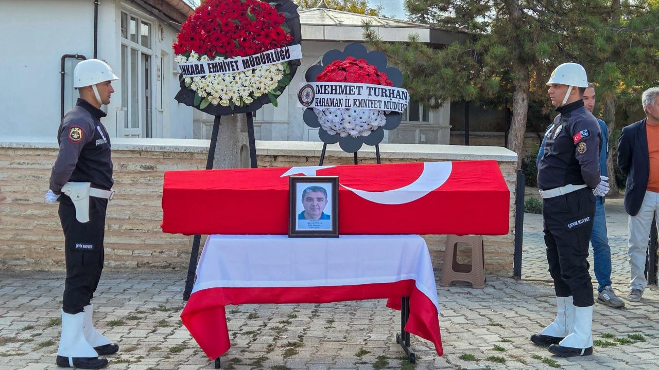 Karamanlı polis memuru dualarla toprağa verildi